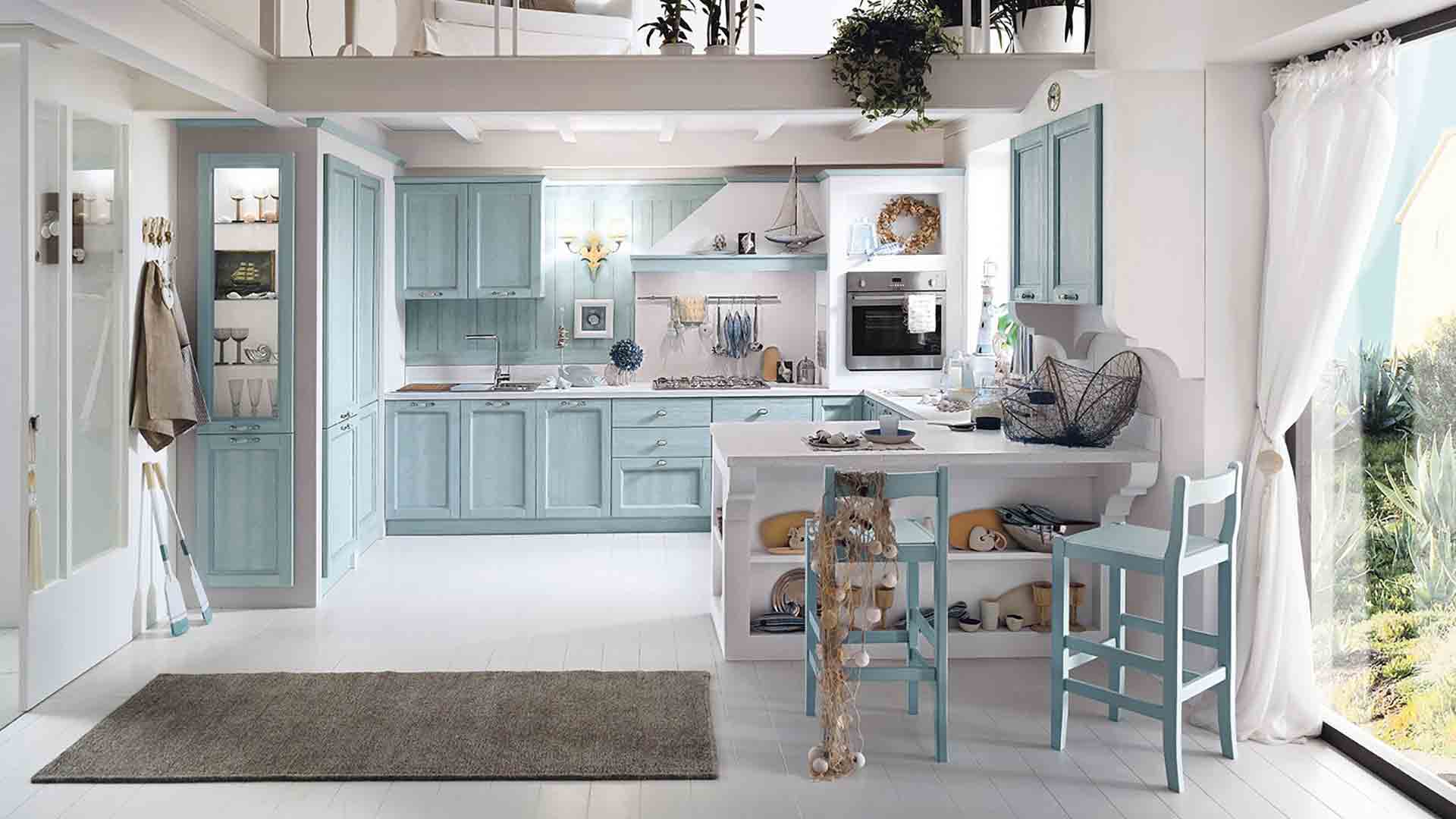 Кухня в LOFT-стиле с фукциональными металлическими злементами чёрного цвета